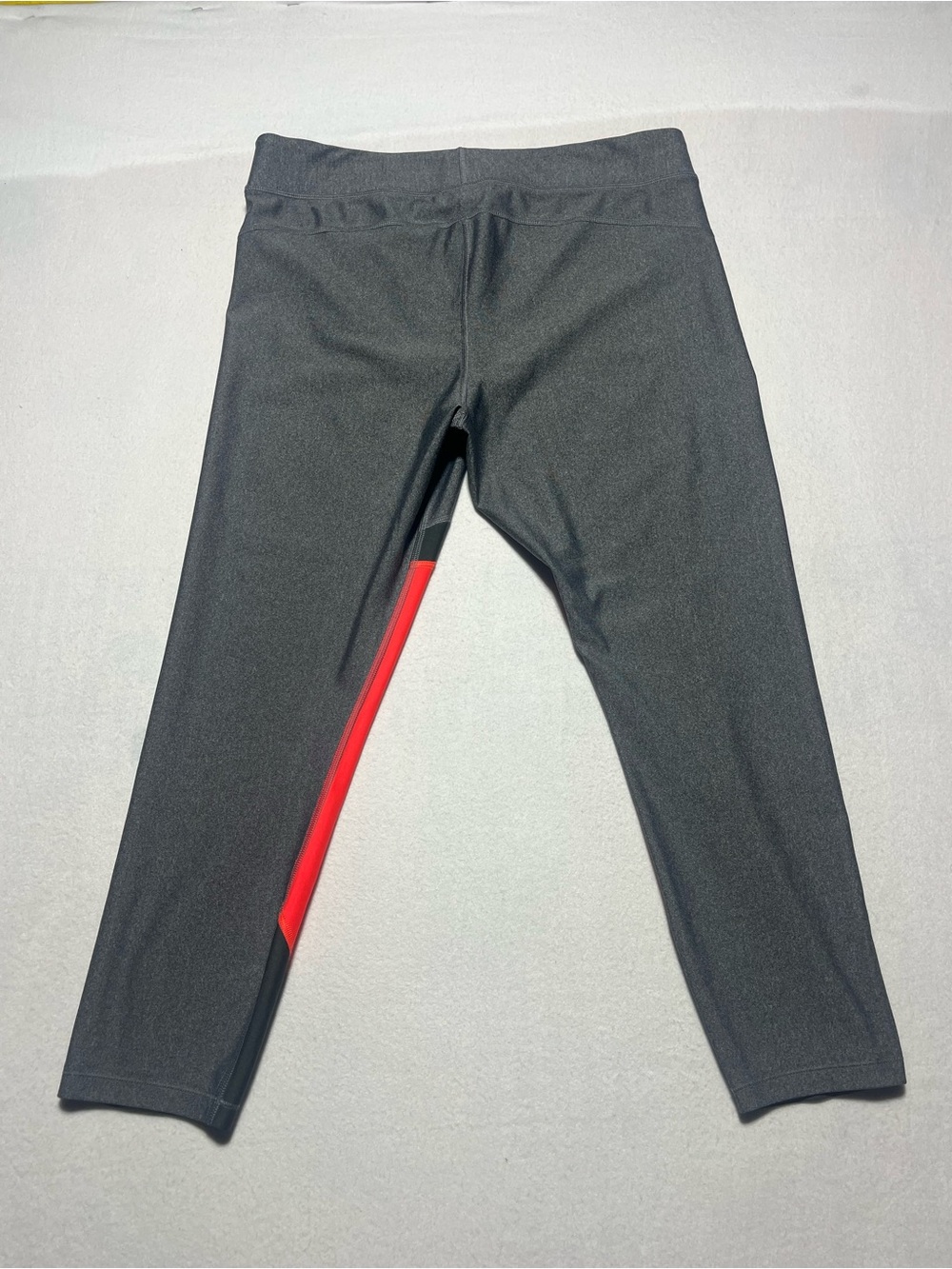 Under Armour Gray Leggings with Red Side Stripe